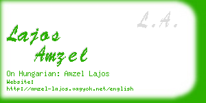 lajos amzel business card